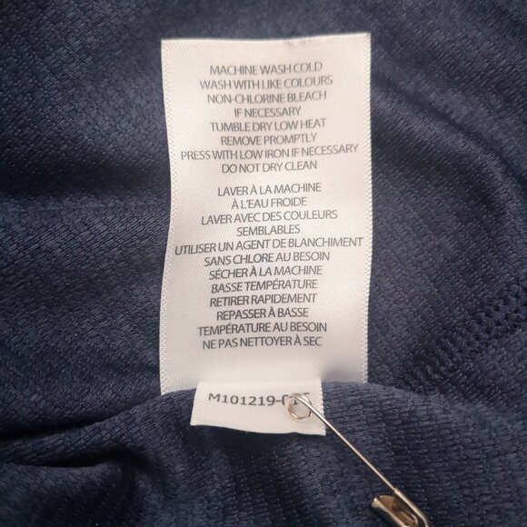 Carbon Men's Size Medium Loose Fit Navy Short Sleeve Athletic T-shirt - Picture 5 of 8